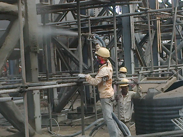 Fire Retardant Paint applied on steel structure for fire protection and safety